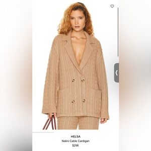 NWT HELSA Nalini Cable Cardigan